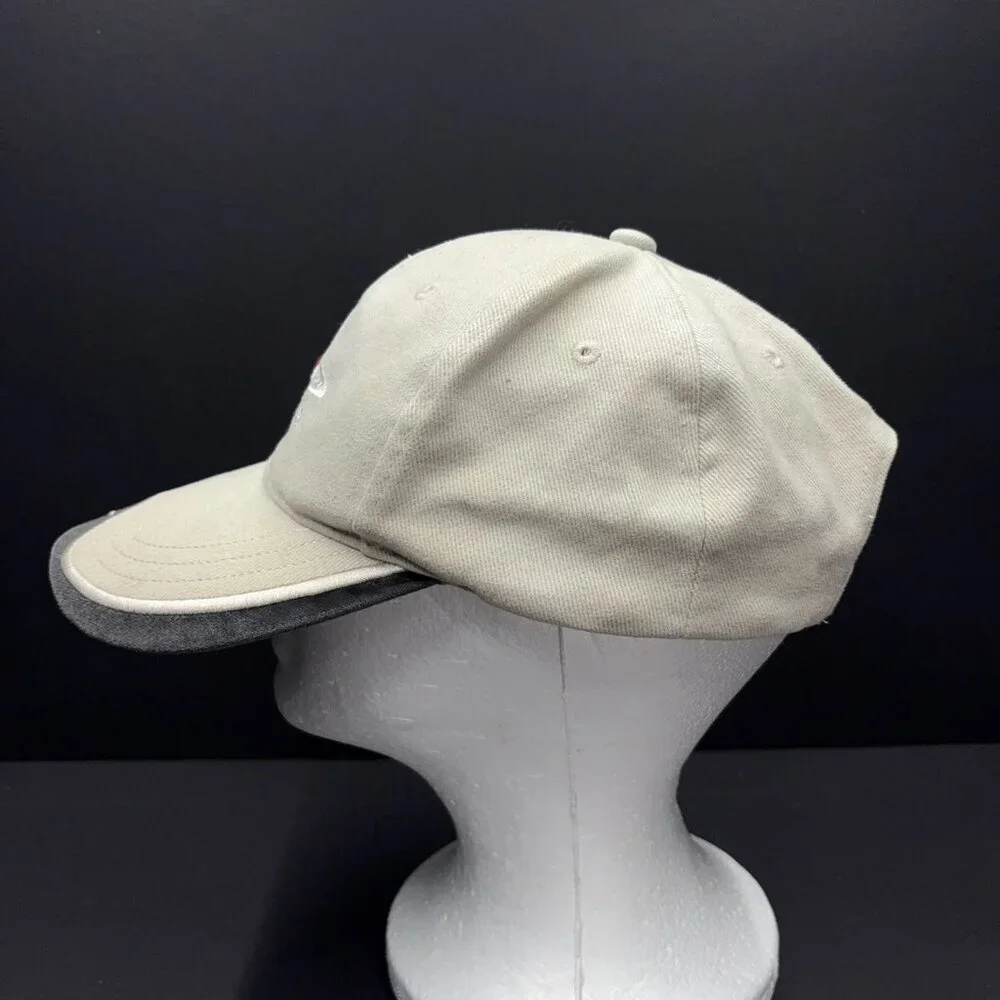 Vintage 2005 Nike ACG Cap Hat Beige Red Swoosh Logo Made In Korea Y2K - Picture 4 of 10